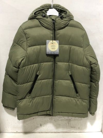 SW108 - Size: XS - Napapijri Women's Box Logo Puffer Jacket In Lichen Green