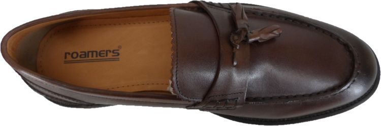 Roamers Classic Brown Retro,Ska,Northern Soul Tassel Loafers 5