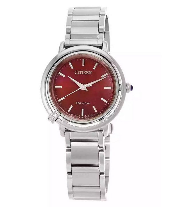 Citizen L Eco-Drive Stainless Steel Red Dial EM1090-78X Women's Watch image 1