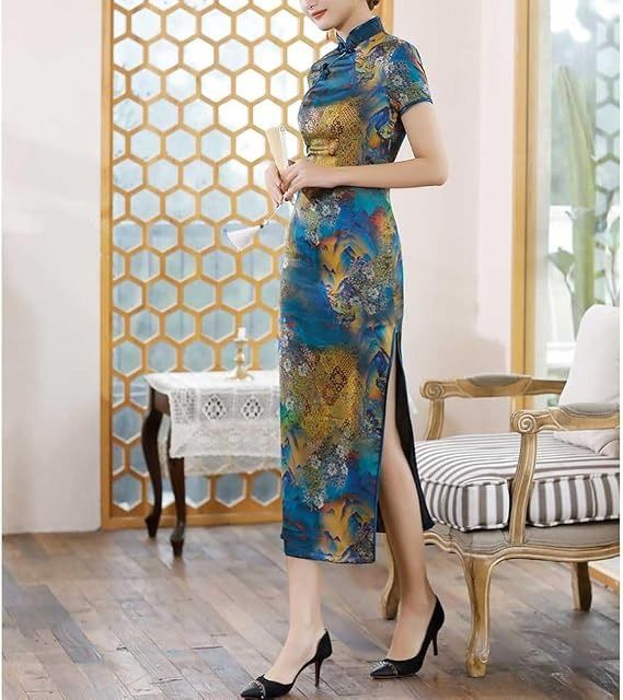 Multicolor Cheongsam Dress obraz 2