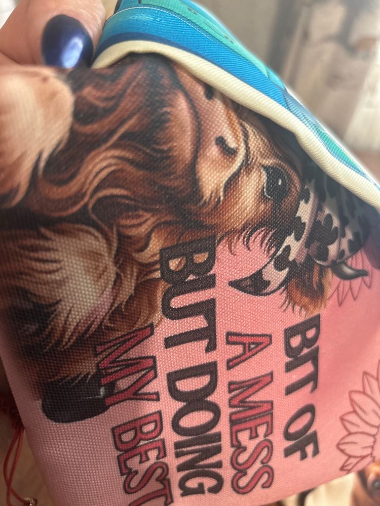 Other Pink Pouch With Dog Print And Text product image