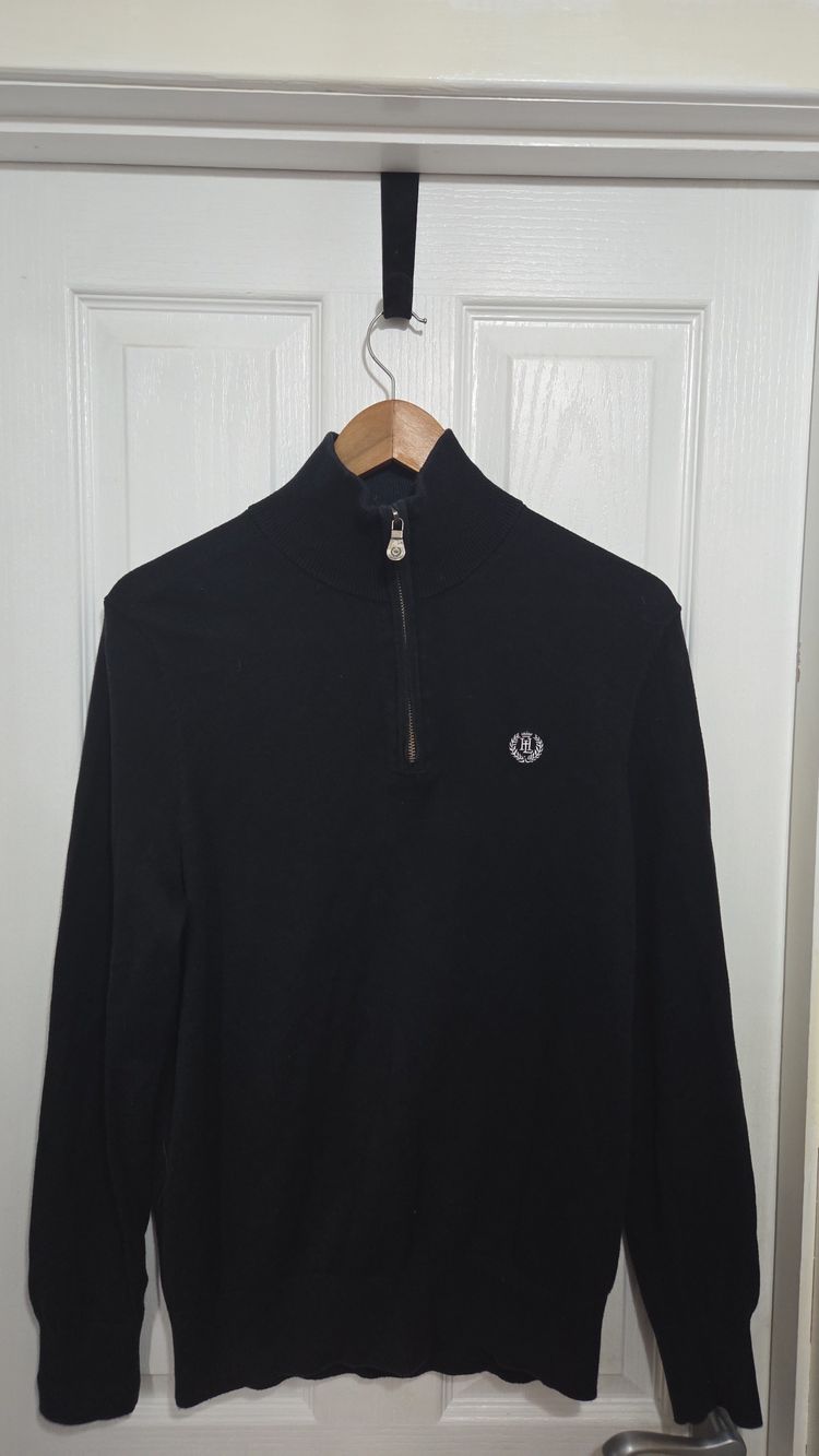 Henri Lloyd Black Quarter-Zip Sweater