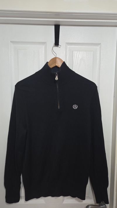 Henri Lloyd Black Quarter-Zip Sweater