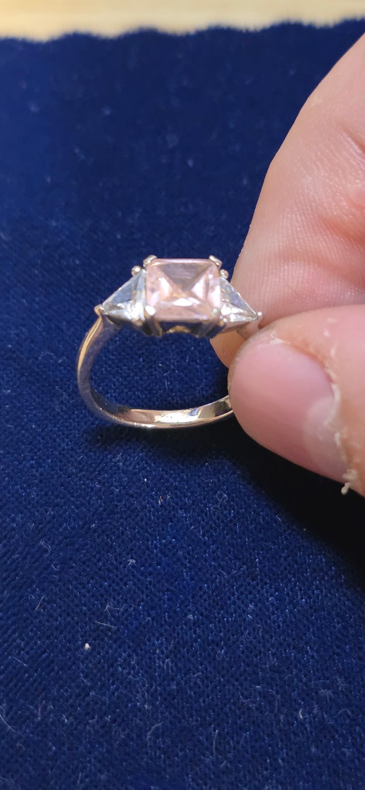 £20,  925 sterling silver ring set with C.Z  image 2