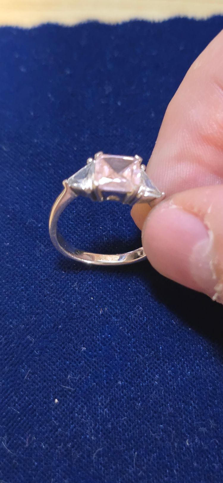 £20,  925 sterling silver ring set with C.Z  image 3