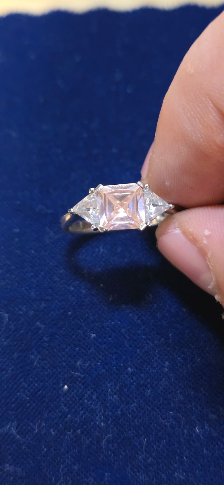 £20,  925 sterling silver ring set with C.Z  image 1