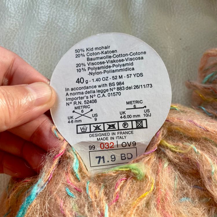 Nizza Multicolor Mohair Yarn imagen 5