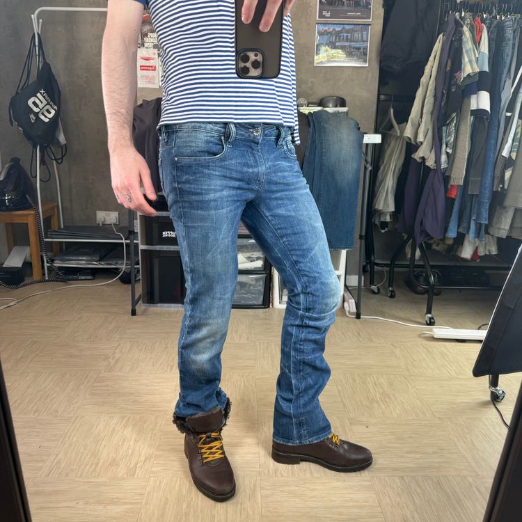 Diesel 2000's fitted washed denim ronhary bootcut jeans (S) image 3