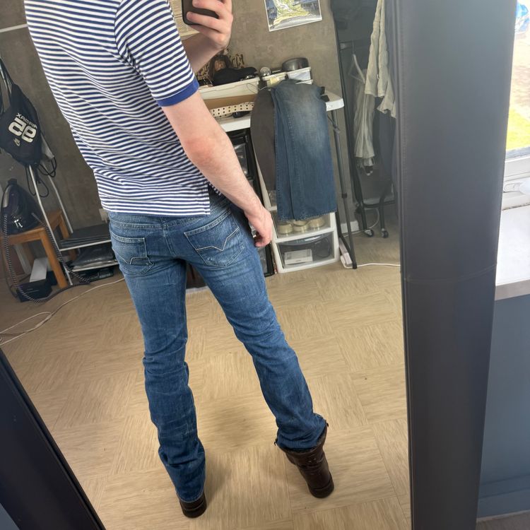 Diesel 2000's fitted washed denim ronhary bootcut jeans (S) image 7