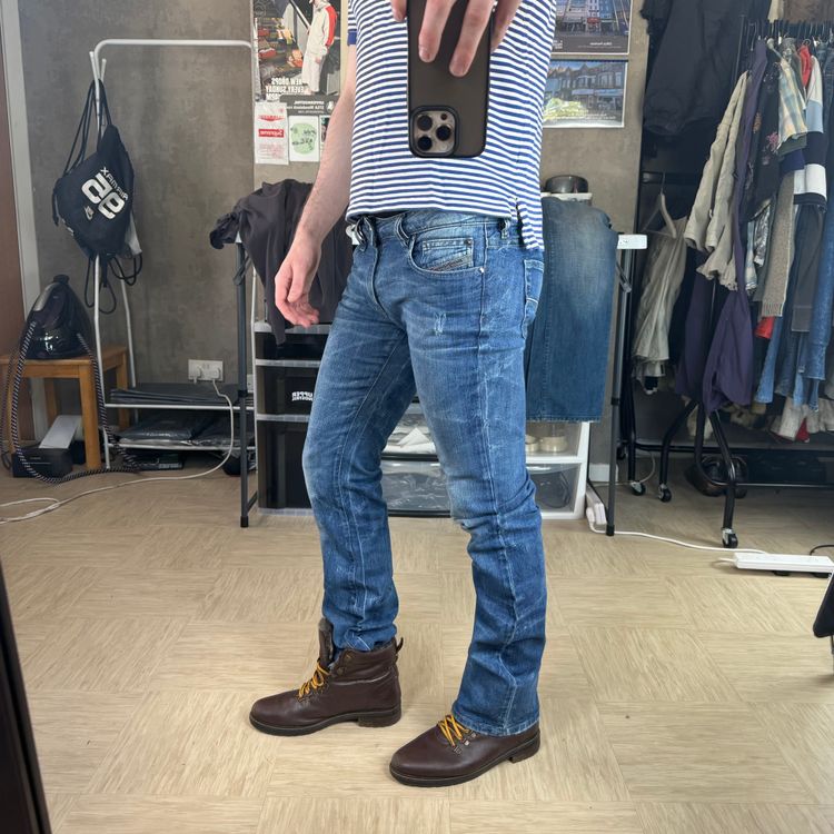 Diesel 2000's fitted washed denim ronhary bootcut jeans (S) image 6