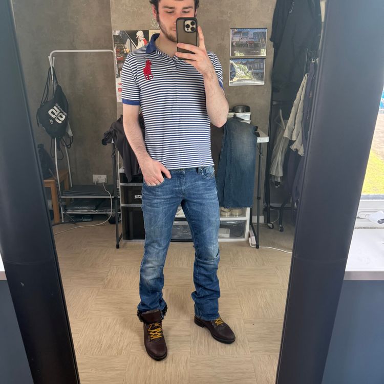 Diesel 2000's fitted washed denim ronhary bootcut jeans (S) image 12