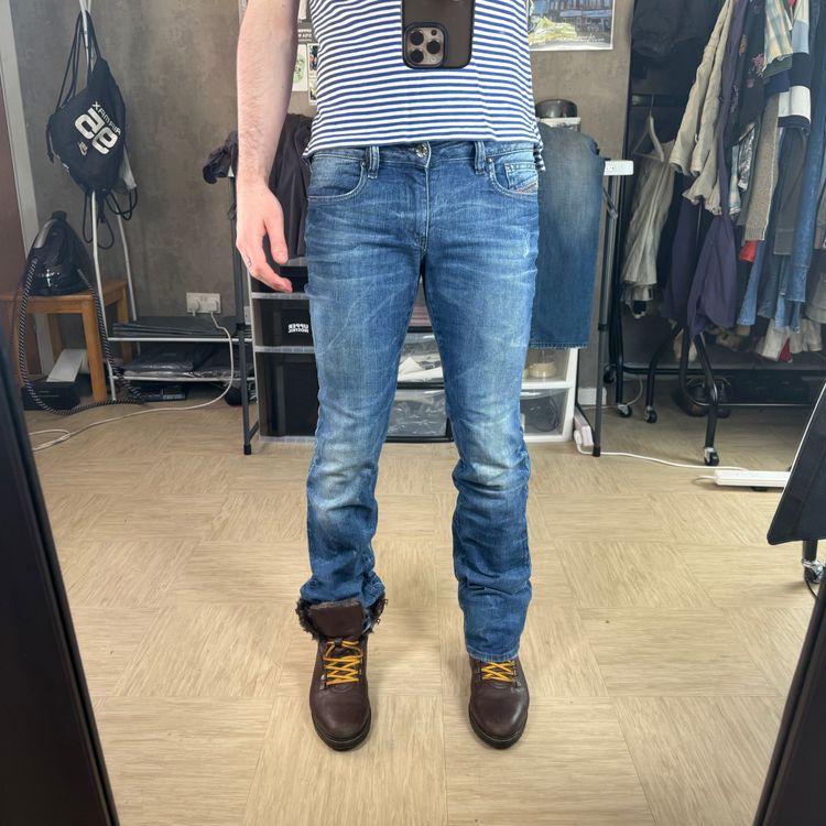 Diesel 2000's fitted washed denim ronhary bootcut jeans (S) image 4