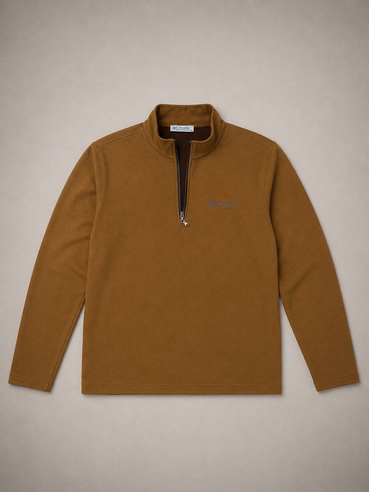 Columbia Men'S Brown Fleece Quarter-Zip Pullover