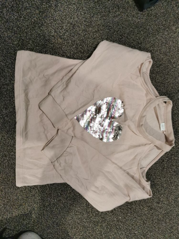 Next Kids Sweatshirt With Sequin Heart image 1