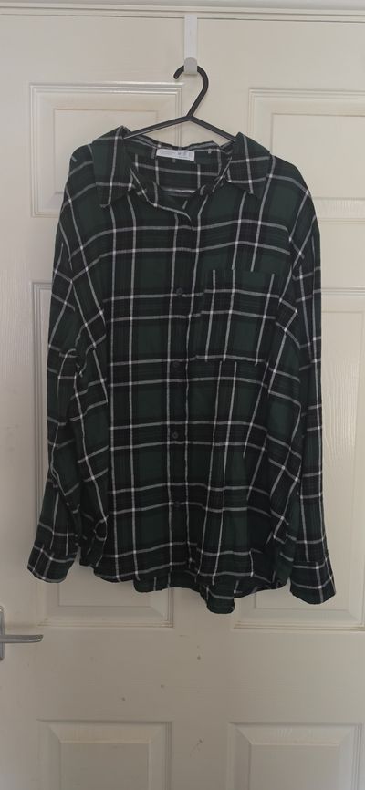 Green And Black Checkered Shirt