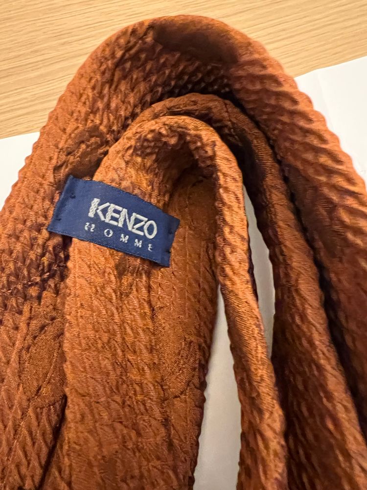 Kenzo Homme Brown Silk Tie
