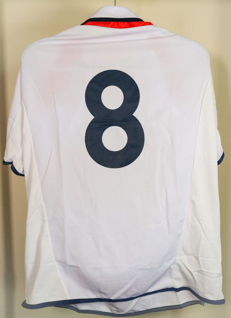 Grade A #8 England Euro 2004 Home Shirt 2