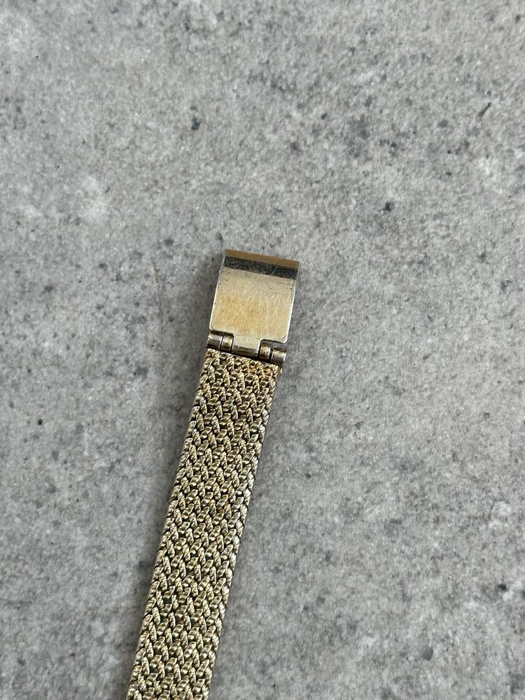 Rotary 1980s Gold Plated Quartz Bracelet Logo Watch obraz 8