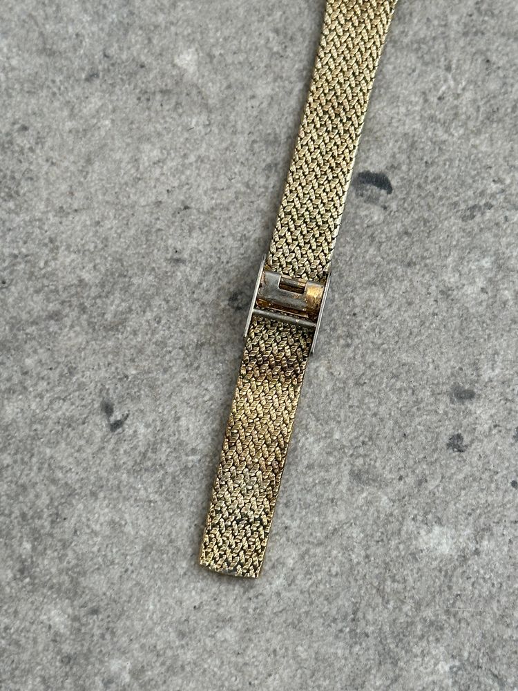 Rotary 1980s Gold Plated Quartz Bracelet Logo Watch obraz 9