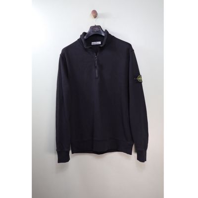 Stone Island Black 1/4 Zip Jumper