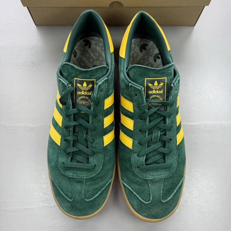 Size 11 - Adidas Hamburg Collegiate Green Gold Yellow Trainers GW5752 image 2