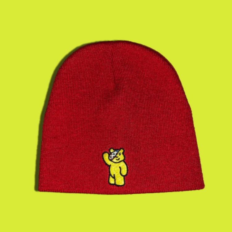 * RED PUDSEY THE BEAR BEANIE  * image 1