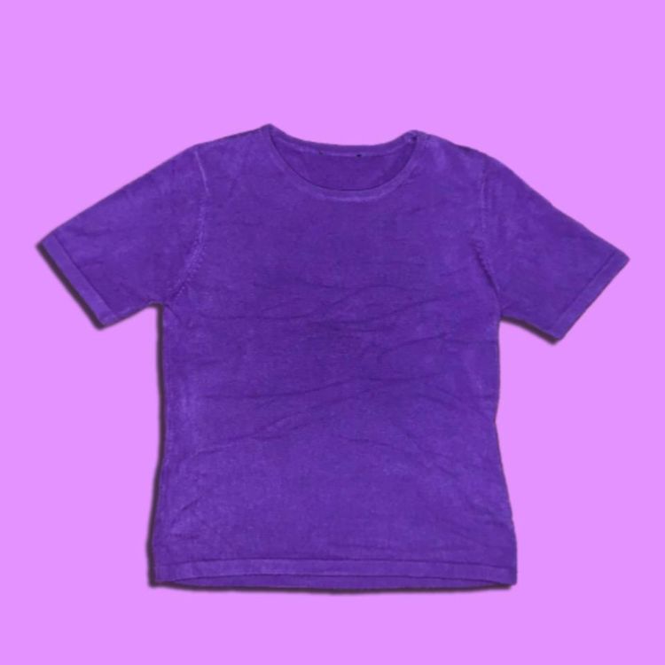 Other * PURPLE Y2k SHORT SLEEVED KNIT TOP product image