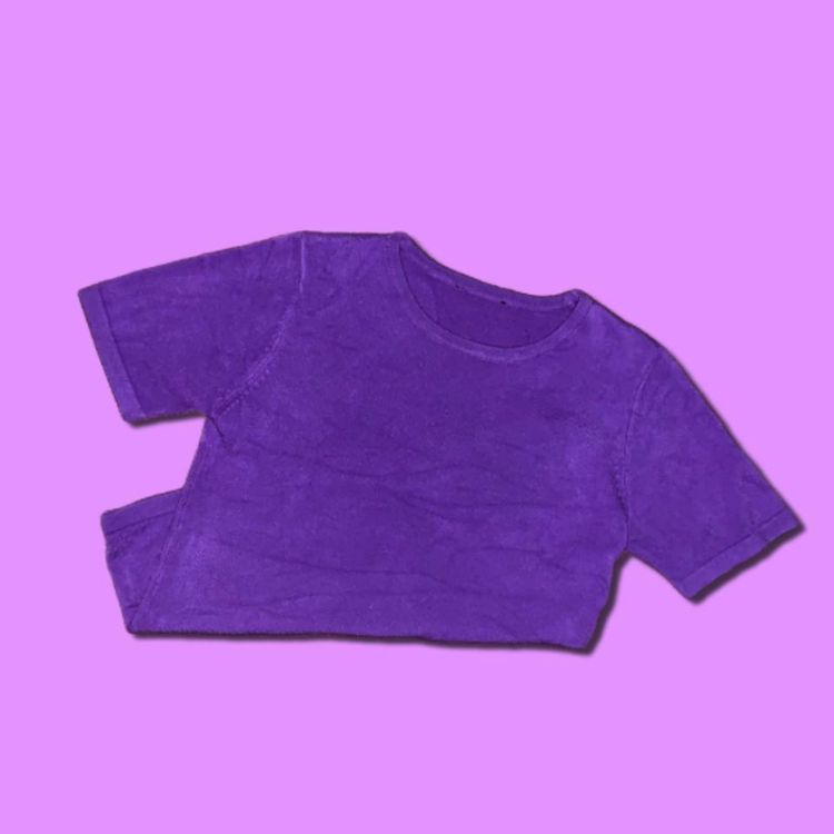Immagine di * PURPLE Y2k SHORT SLEEVED KNIT TOP 2