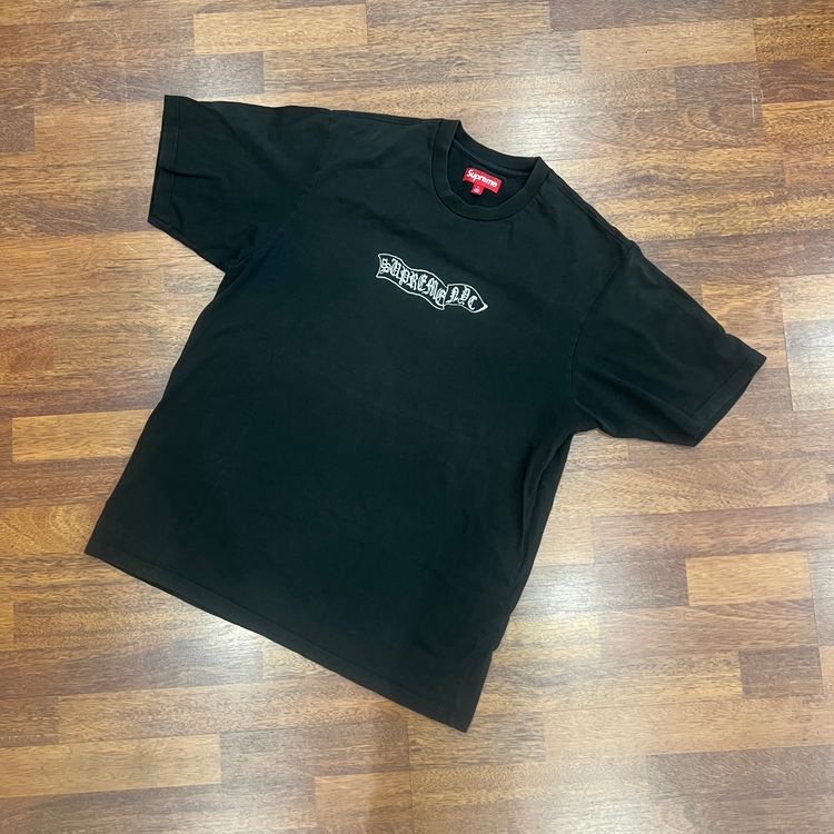 Supreme Banner S/S Top Black Taglia L (Usata)
