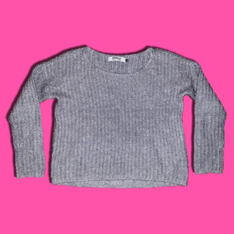 * ONLY GREY CHUNKY KNIT SWEATER *