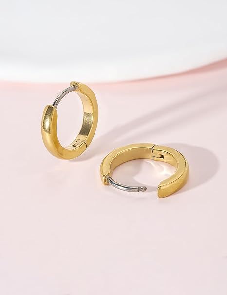 Gold Hoop Earrings image 2