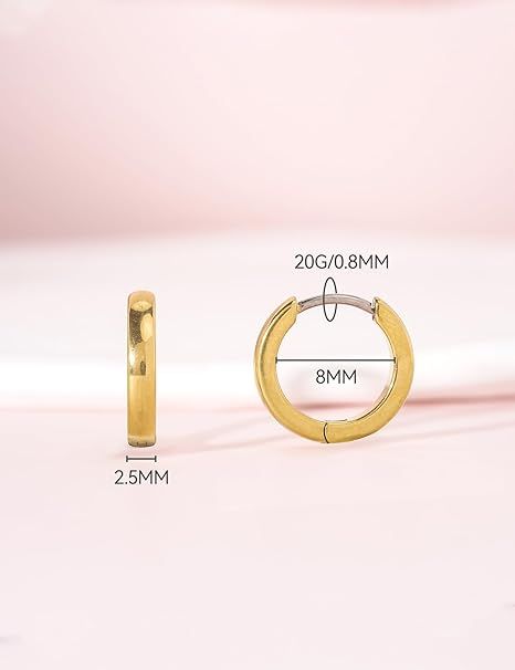 Gold Hoop Earrings image 3