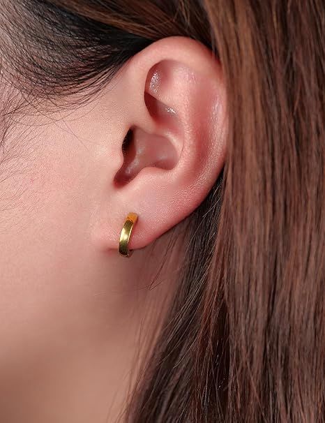 Gold Hoop Earrings image 5