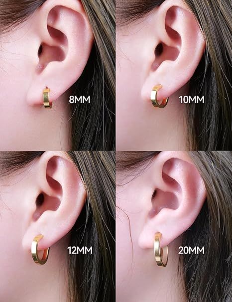 Gold Hoop Earrings image 4