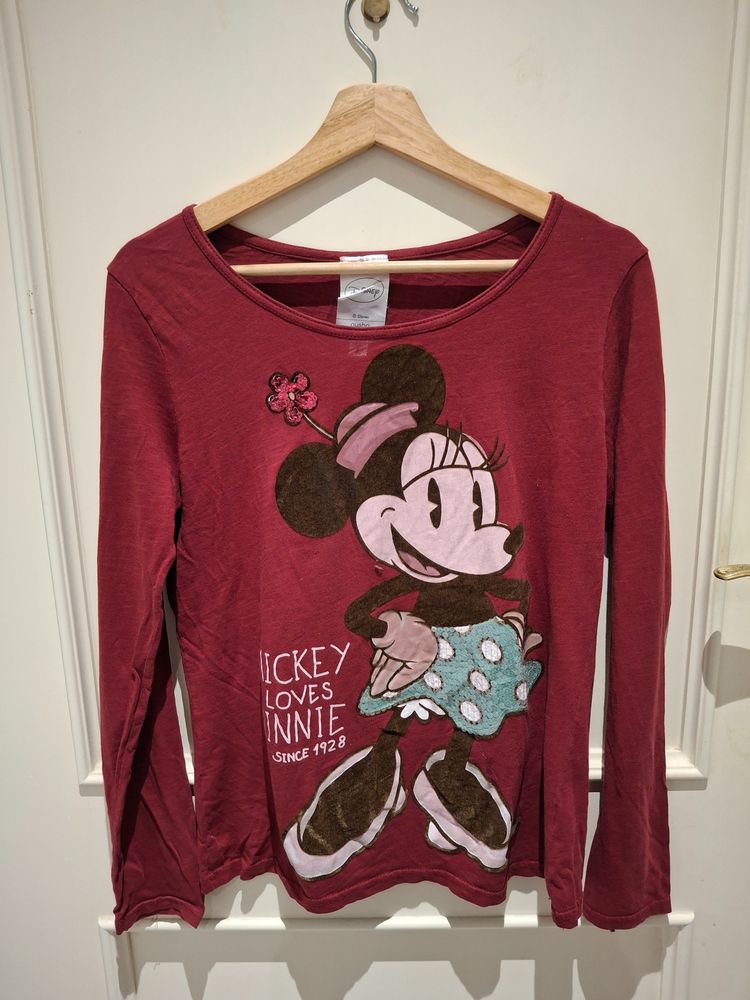 OYSHO Disney Minnie Mouse Long Sleeve Top And Grey Pants Set product image