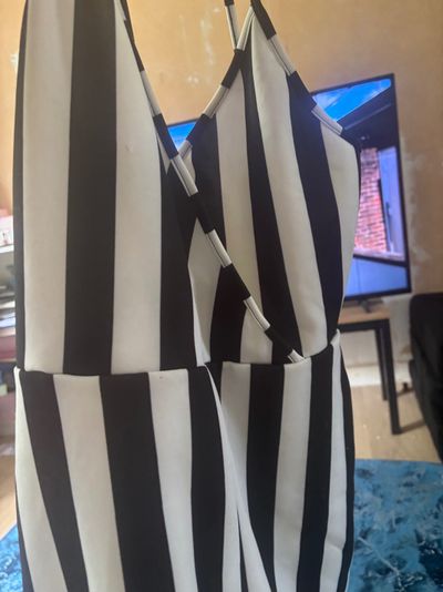 Black And White Striped Dress SIZE 16