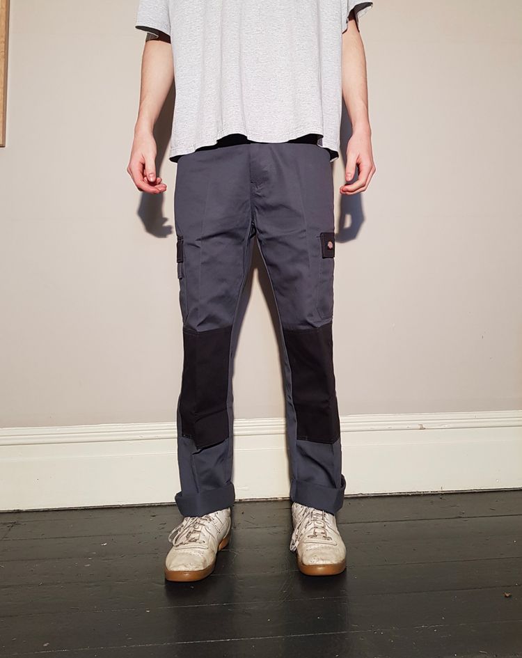 Grey and black brand new dickies cargo trousers image 2
