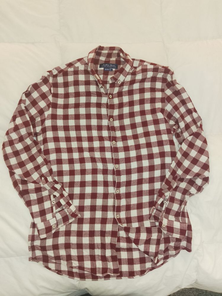 Zara Zara Man Red And White Checkered Shirt product image
