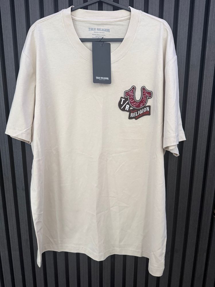 True Religion Beige Graphic T-Shirt