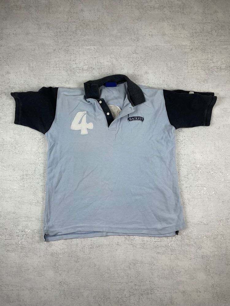 Light Blue And Black Polo Shirt
