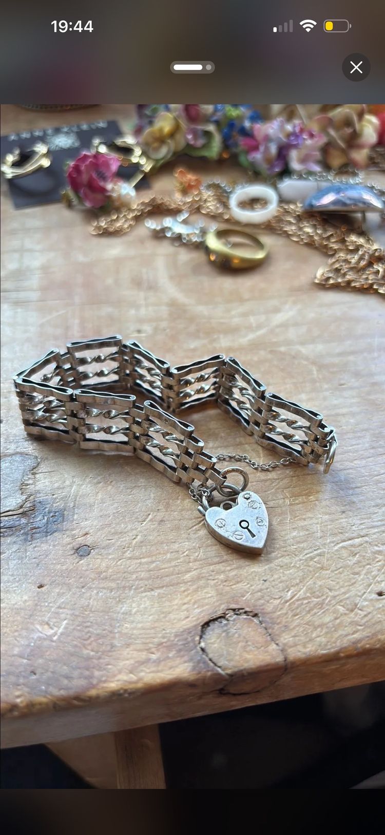 Other Silver Gate Bracelet With Heart Lock Charm product image
