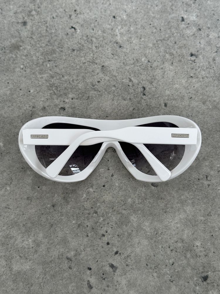 Versace 2000s Oversized Shield Logo Sunglasses image 12