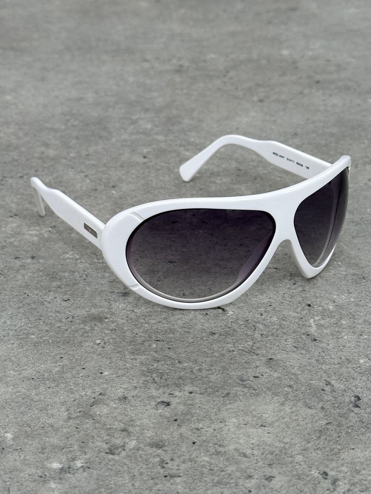 Versace 2000s Oversized Shield Logo Sunglasses image 9