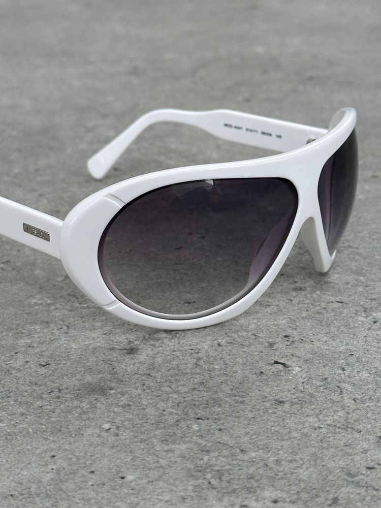 Versace 2000s Oversized Shield Logo Sunglasses image 13