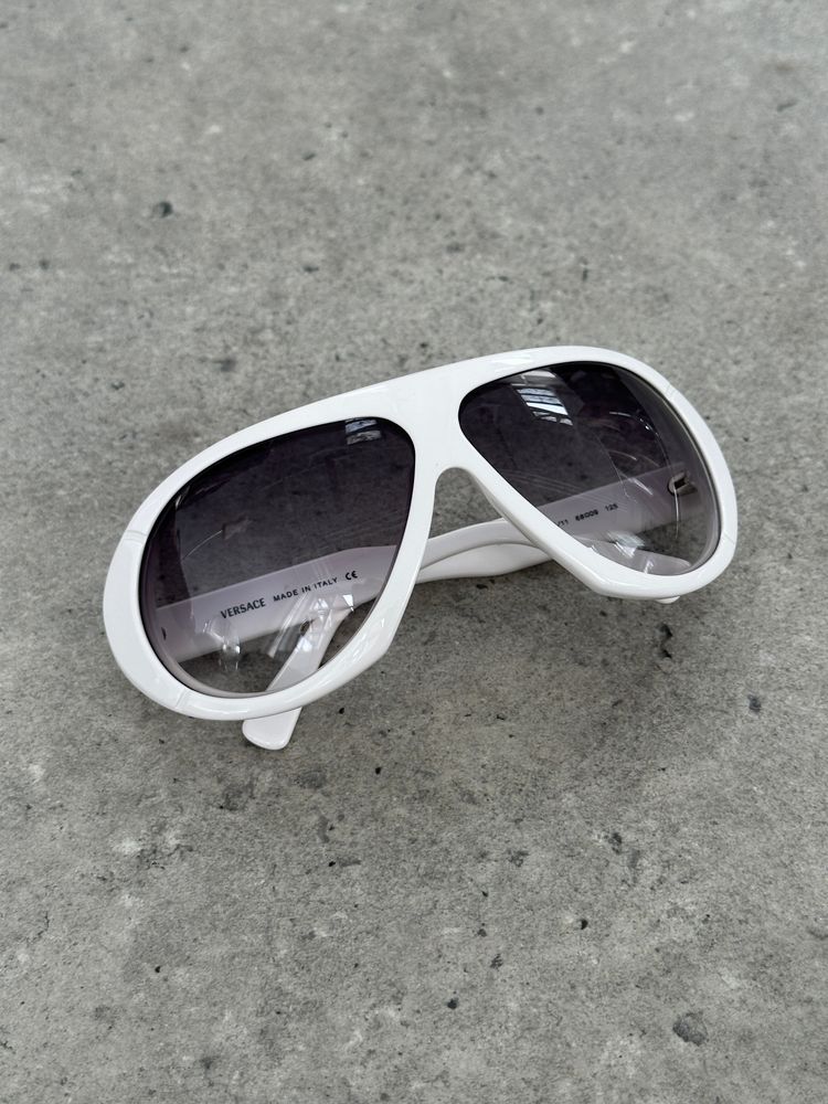 Versace 2000s Oversized Shield Logo Sunglasses image 10