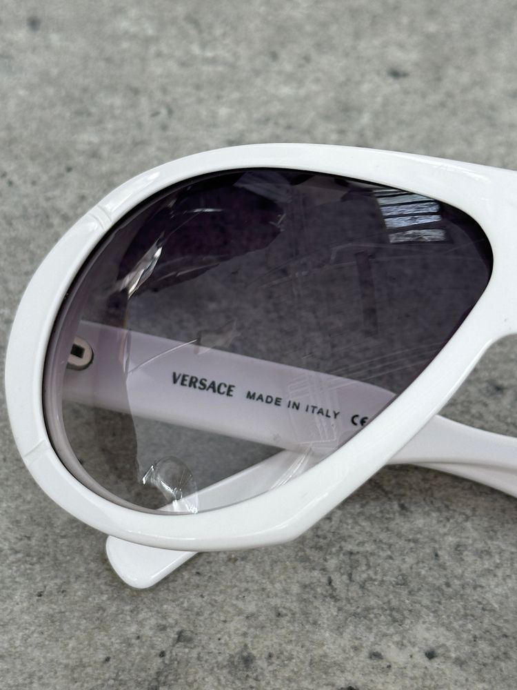 Versace 2000s Oversized Shield Logo Sunglasses image 2