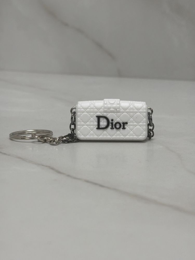 Custom made Dior White Keychain Bag