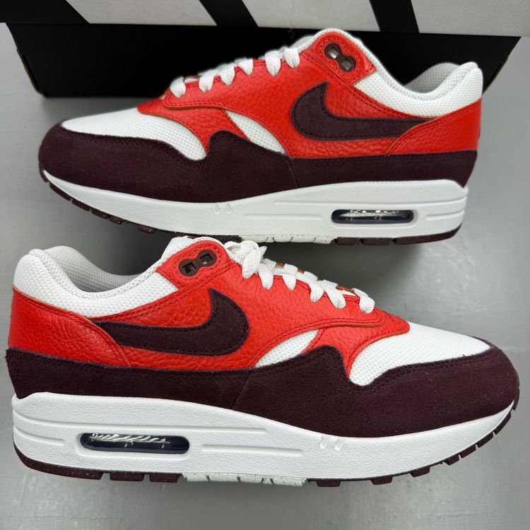 Size 7 - Nike Air Max 1 Burgundy Crush Trainers Men's Red White FN6952-102 image 6