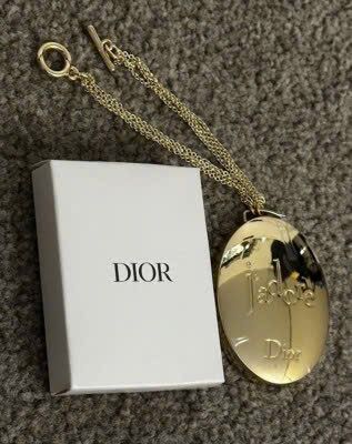 Dior Gold-Tone Compact Mirror Necklace image 2
