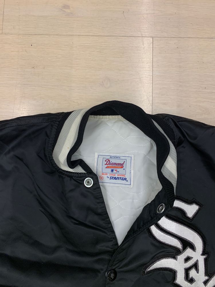 Starter Chicago White Sox Black Jacket image 3